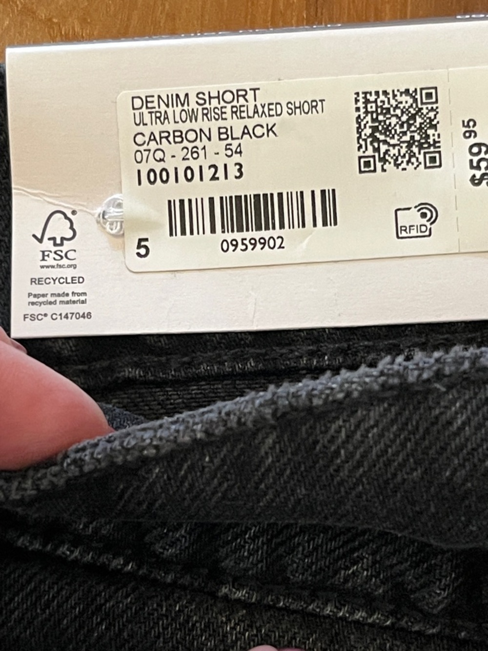 Garage Black Distressed Hem Denim Shorts - Picture 3 of 9